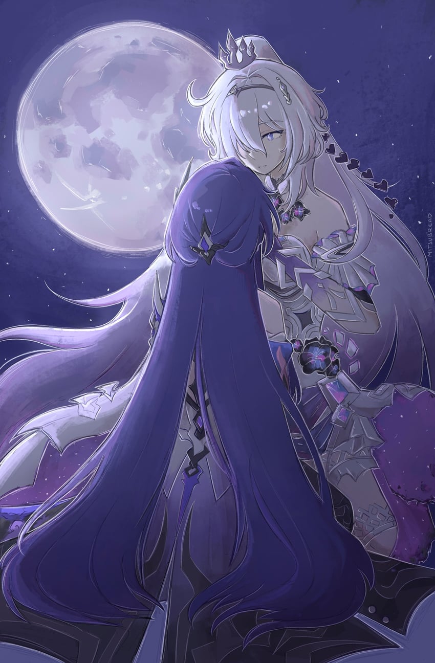 kiana kaslana and acheron (honkai and 2 more) drawn by mitsuba_(mitsubread)