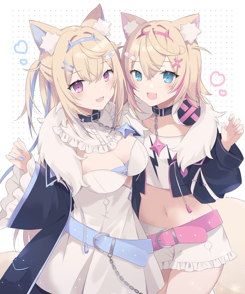 fuwawa abyssgard and mococo abyssgard (hololive and 1 more) drawn by loveyuzu