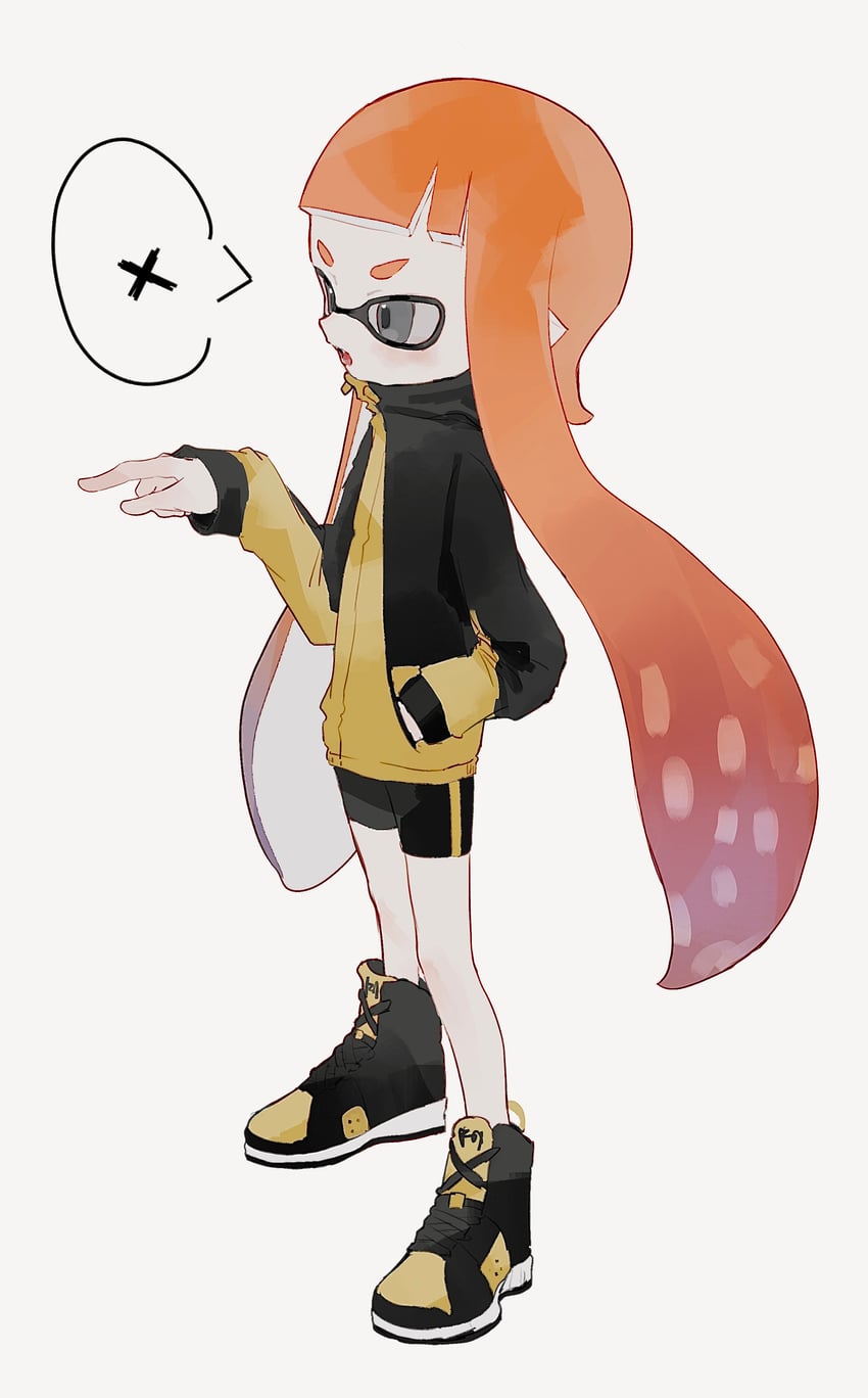 inkling player character and inkling girl (splatoon) drawn by sho_(sho_oe4)