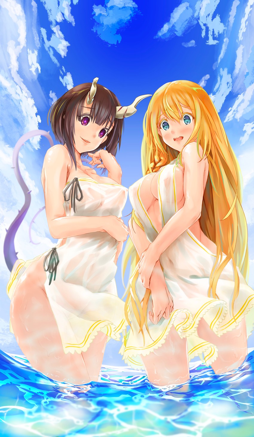 pecorine and eriko (princess connect!) drawn by onigiri_(artist)