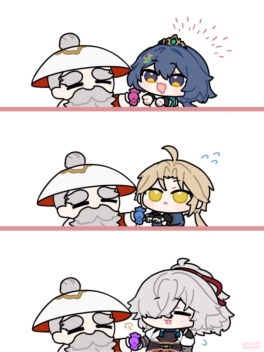 jing yuan, yunli, yanqing, and huaiyan (honkai and 1 more) drawn by omochi_binta