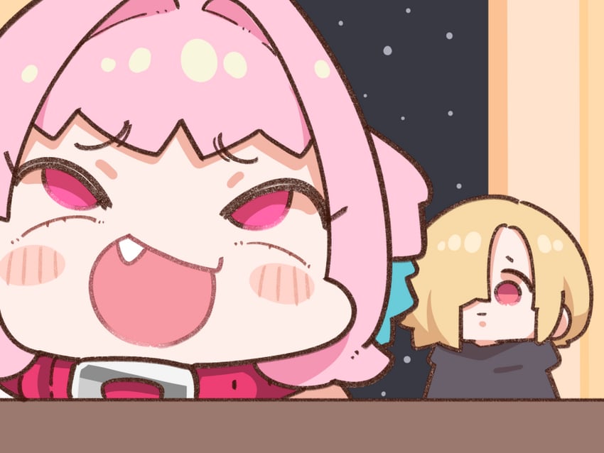 yumemi riamu and shirasaka koume (idolmaster and 1 more) drawn by takato_kurosuke
