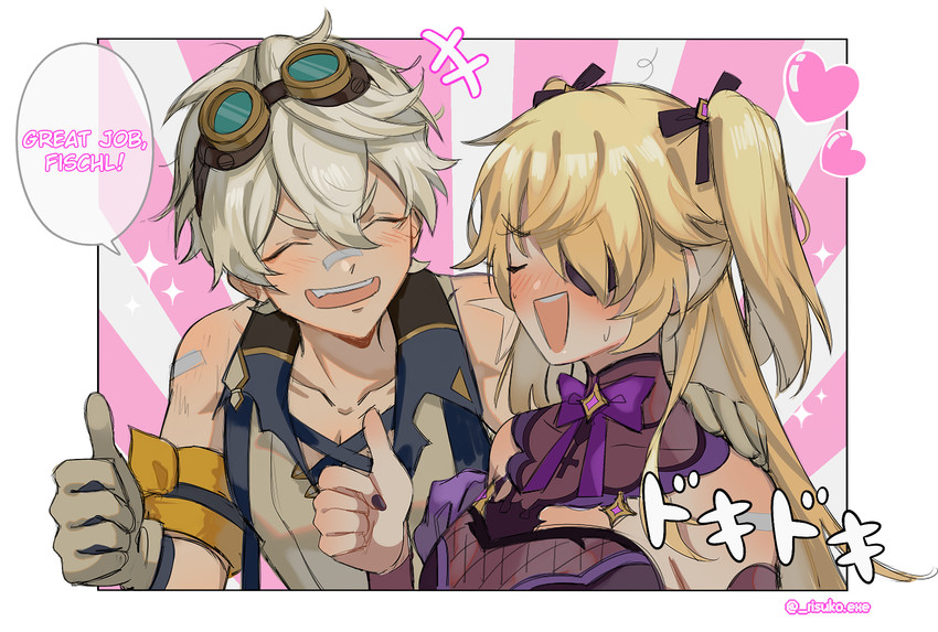 fischl and bennett (genshin impact) drawn by yeyou-submarine