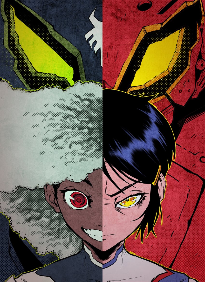 peni parker, sp//dr, addy brock, and ven#m (marvel and 2 more) drawn by fuzzzycomics