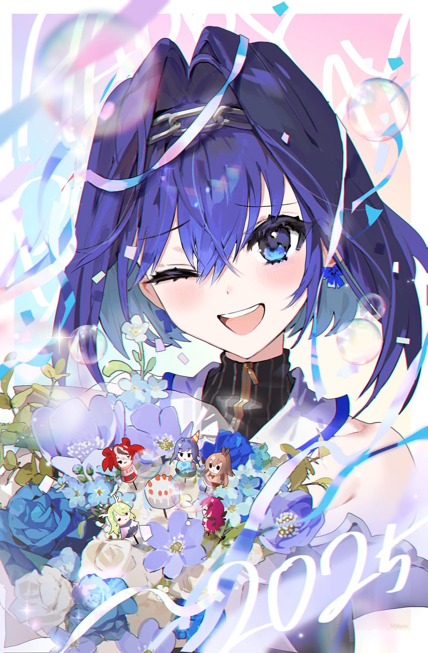 ouro kronii, nanashi mumei, hakos baelz, ceres fauna, and irys (hololive and 1 more) drawn by mokana_moka