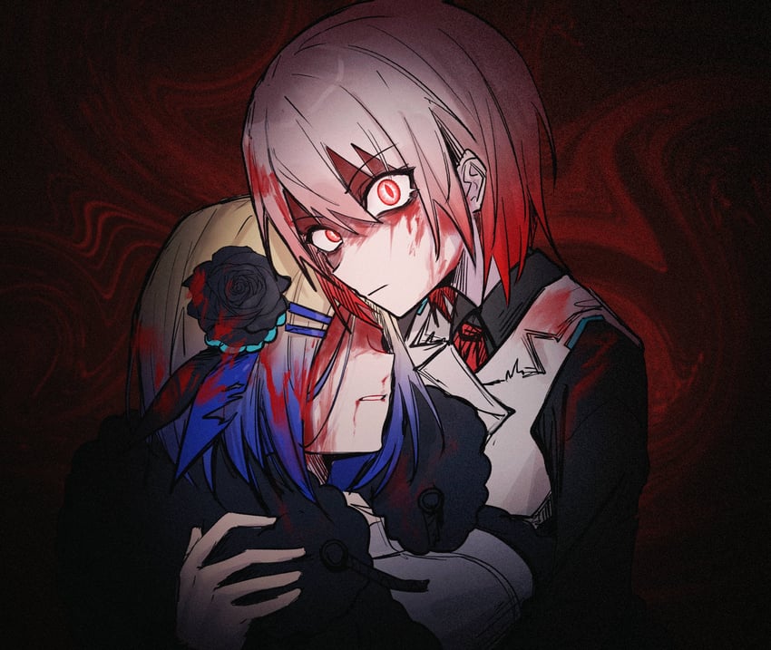 aoi erika and minase ichigo (heaven burns red) drawn by molingxiang_chimangguo