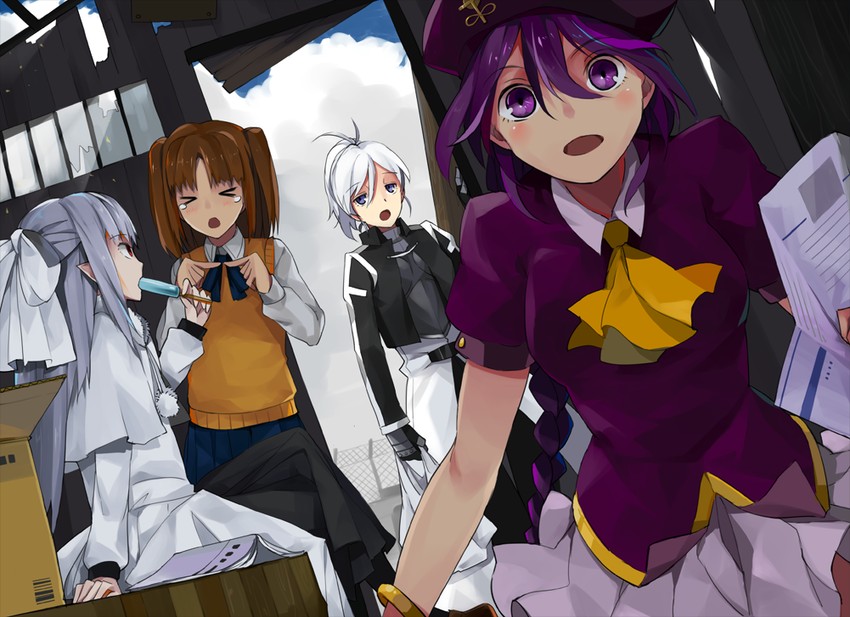 sion eltnam, yumizuka satsuki, sion eltnam atlasia, white len, and riesbyfe stridberg (tsukihime and 1 more) drawn by masin0201