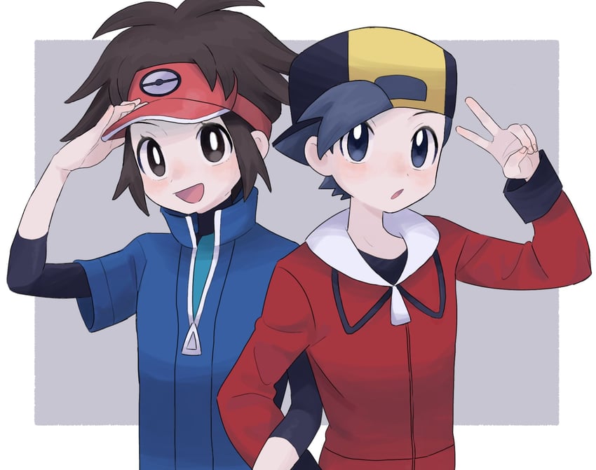 ethan and nate (pokemon and 2 more) drawn by sana_(37pisana)