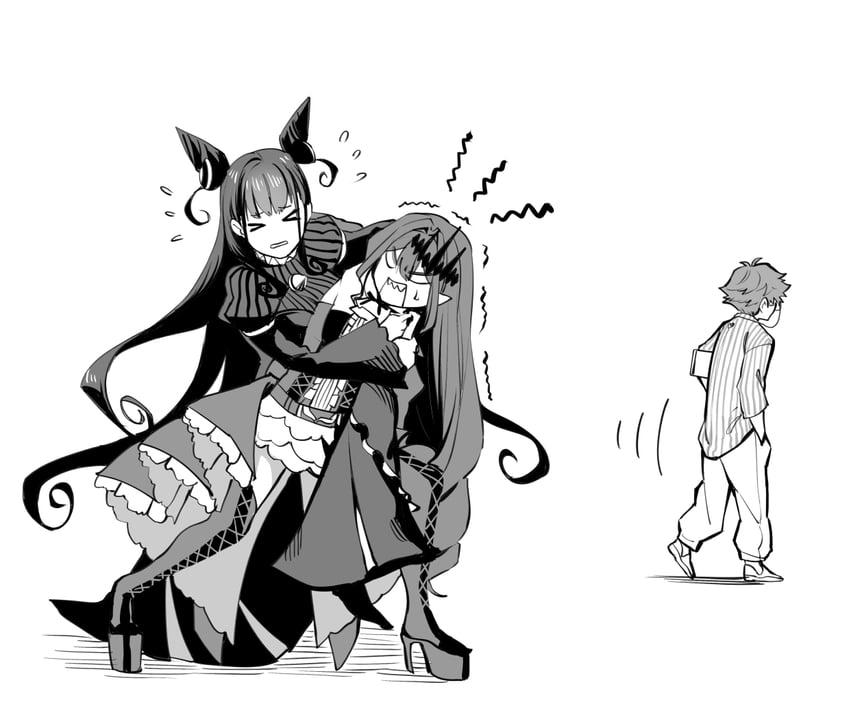 baobhan sith, murasaki shikibu, and hans christian andersen (fate and 1 more) drawn by hirunagi