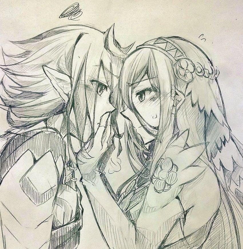 azura and male corrin (fire emblem and 1 more) drawn by shiratsu_(white-seaside)
