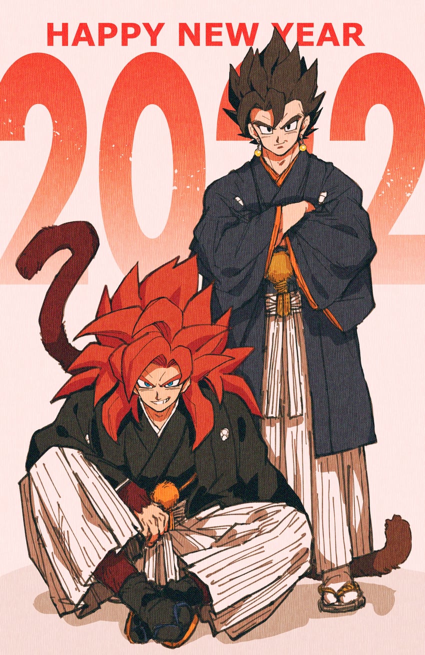 gogeta and vegetto (dragon ball and 1 more) drawn by relio_db318