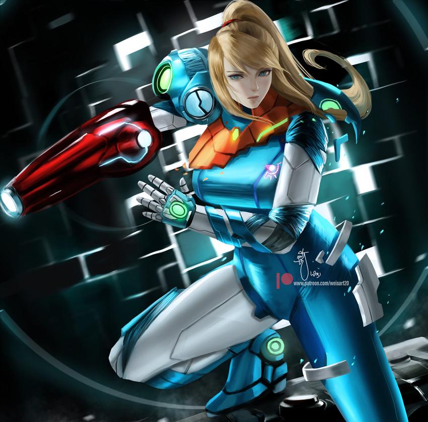 samus aran (metroid and 1 more) drawn by wei_(promise_0820)