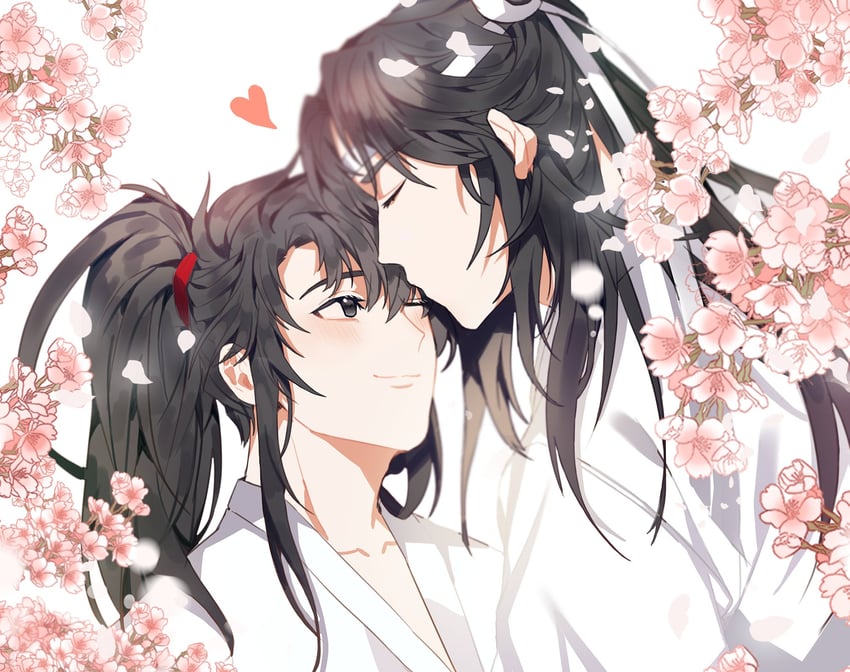 wei wuxian and lan wangji (modao zushi) drawn by jujeop