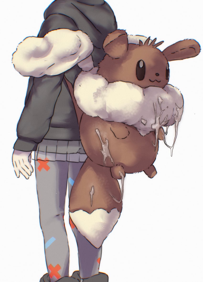 eevee and penny (pokemon and 1 more) drawn by pasheri
