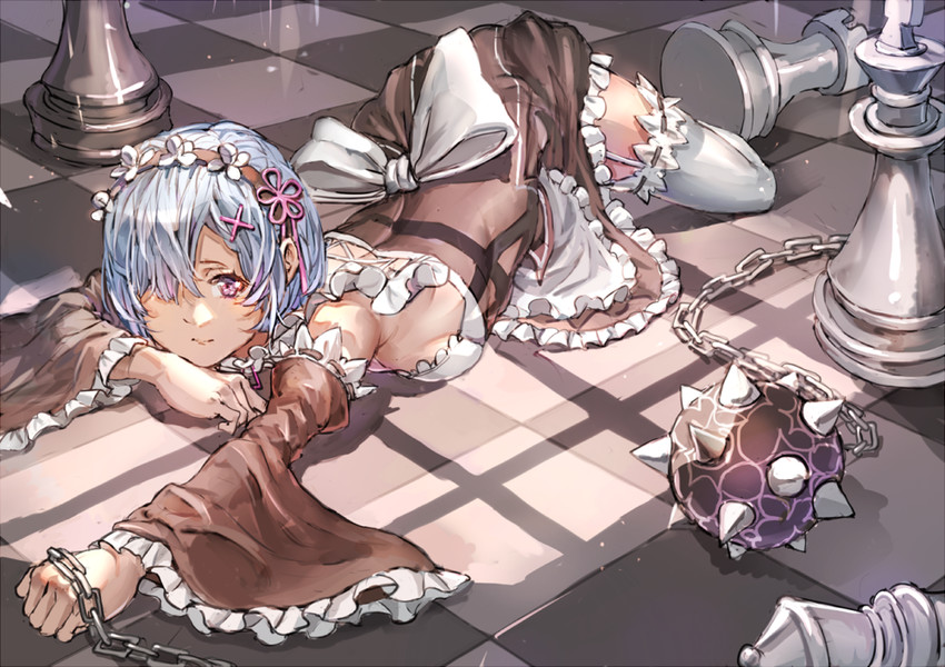 rem (re:zero kara hajimeru isekai seikatsu) drawn by xiaochaibao