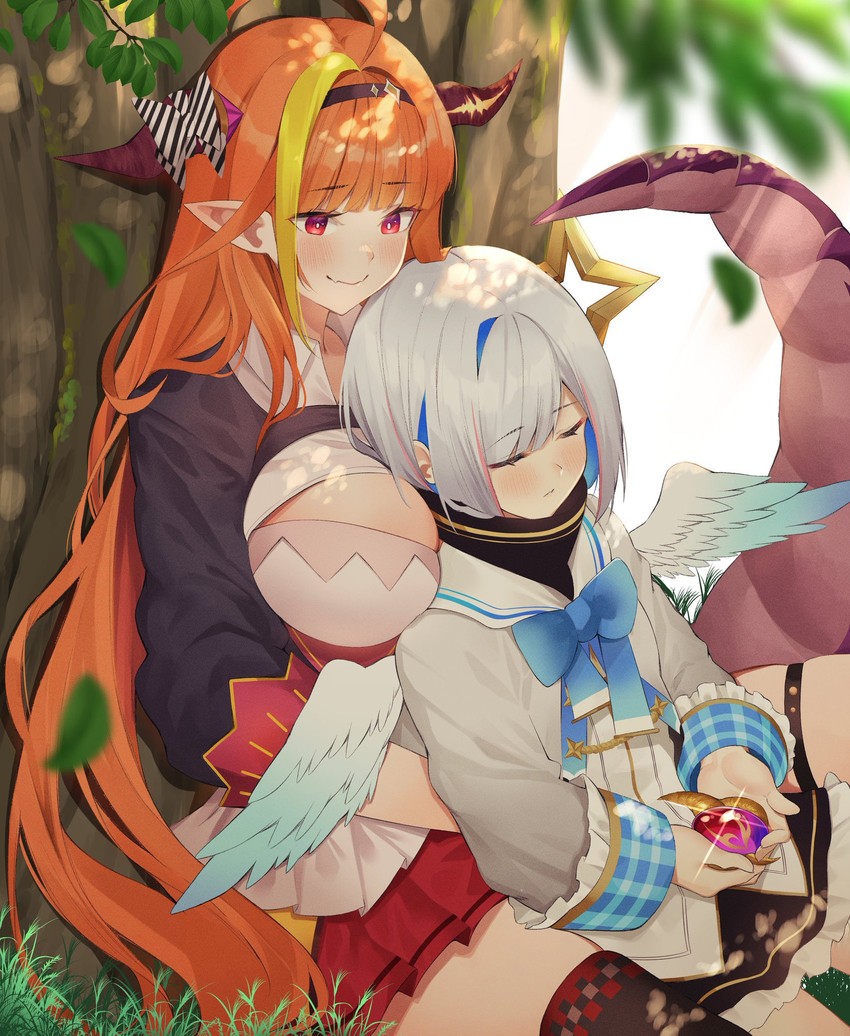 amane kanata and kiryu coco (hololive) drawn by yuya_(yuya_illust)
