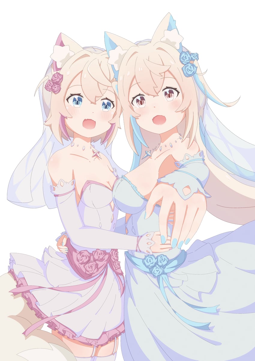 fuwawa abyssgard and mococo abyssgard (hololive and 1 more) drawn by pulsar_d39