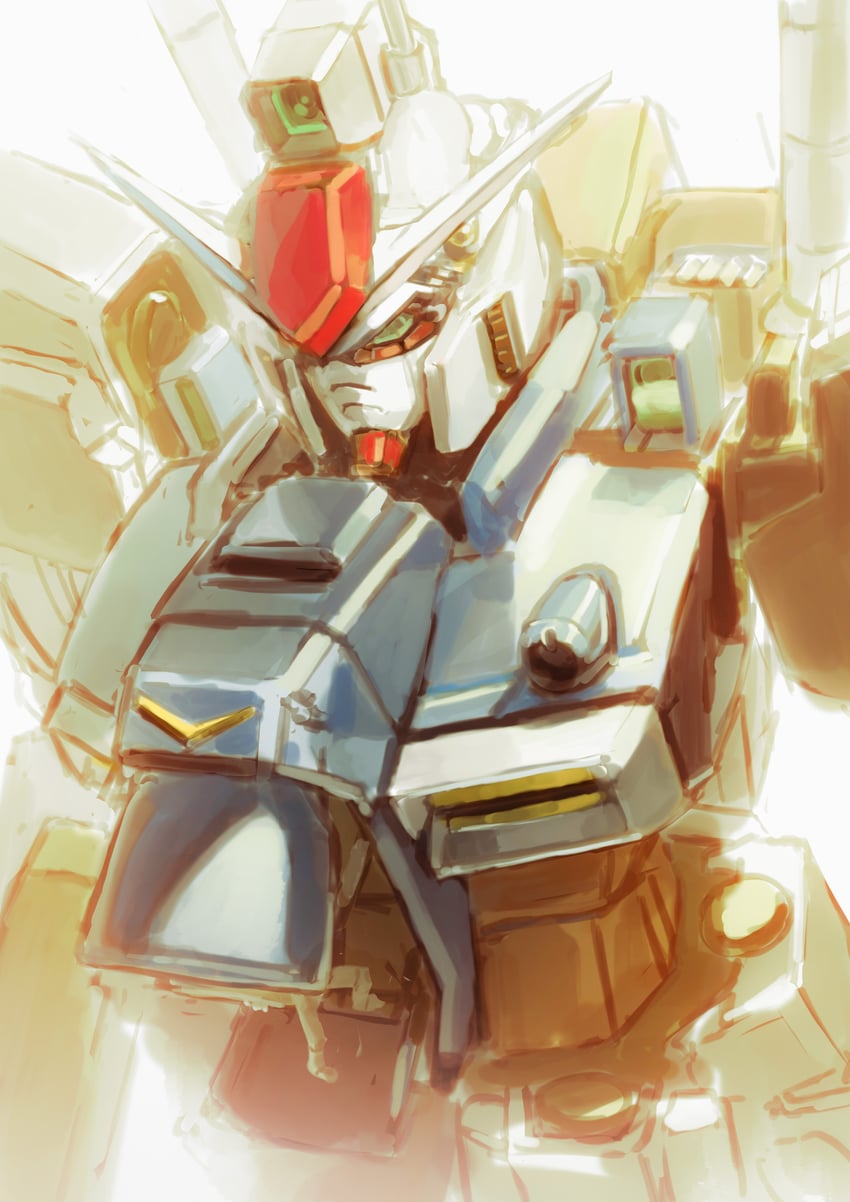 gundam gp-01 zephyranthes (gundam and 1 more) drawn by dora_waku2
