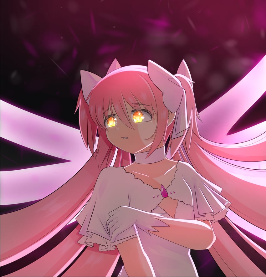 kaname madoka and ultimate madoka (mahou shoujo madoka magica) drawn by shion_(shion_aster)