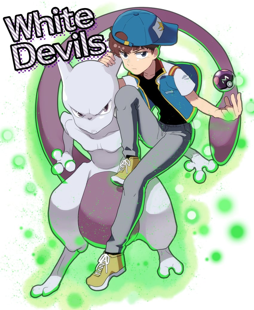 mewtwo and amuro ray (pokemon and 2 more) drawn by oh_syz