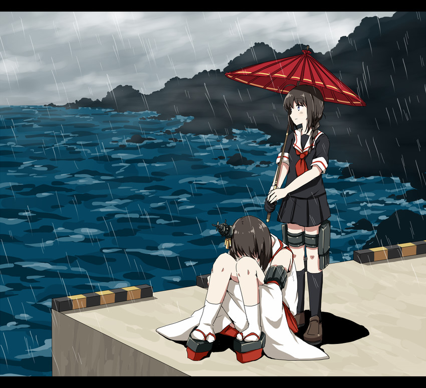 shigure and yamashiro (kantai collection) drawn by any_(lucky_denver_mint)