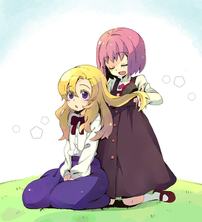 tokikago yuri and oginome momoka (mawaru penguindrum) drawn by halo_(artist)