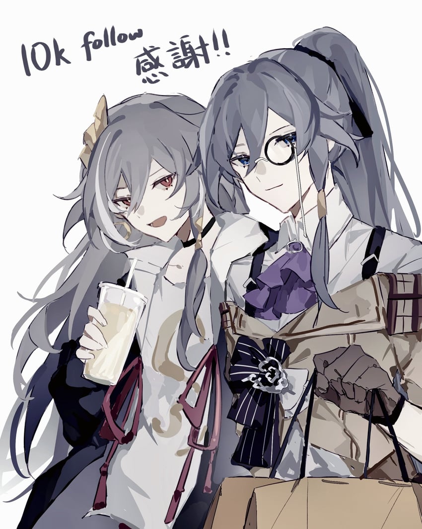 fu hua and herrscher of sentience (honkai and 1 more) drawn by haruka_(rsyaooooo)