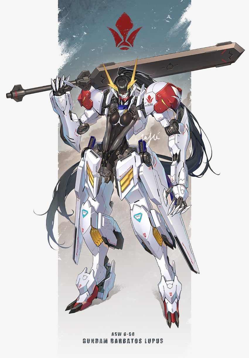 gundam barbatos lupus (gundam and 1 more) drawn by shirousagi_uyu