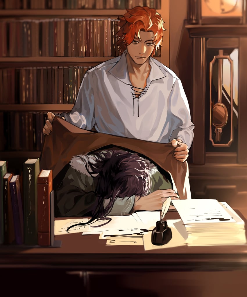 sylvain jose gautier and felix hugo fraldarius (fire emblem and 1 more) drawn by owl_taro