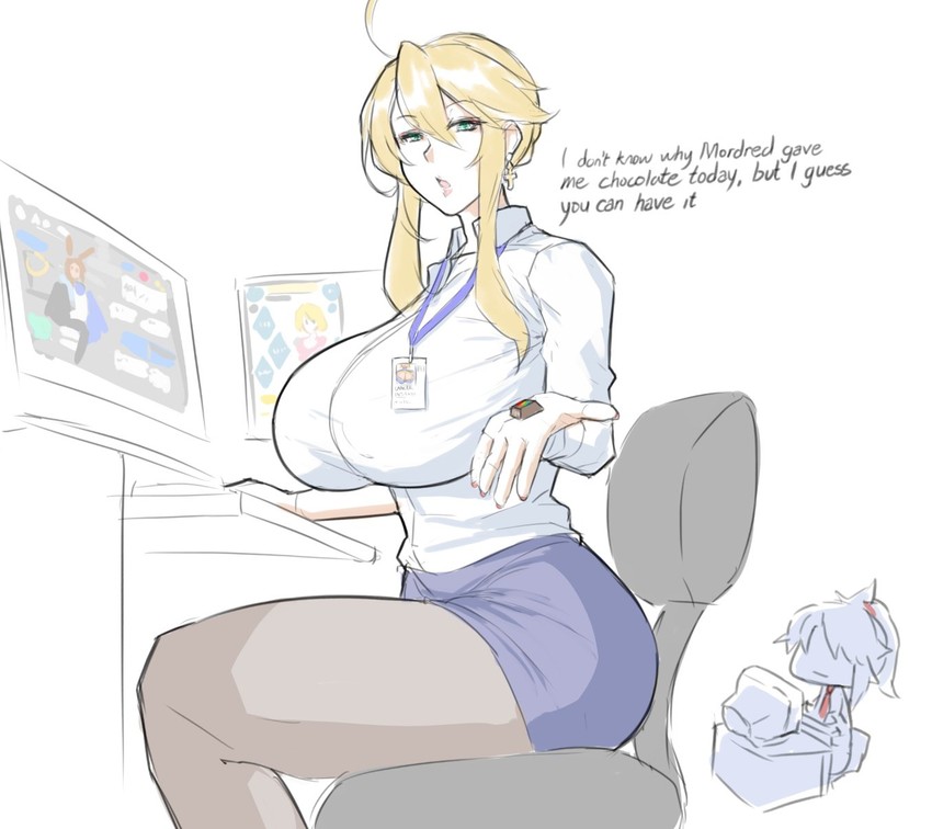 artoria pendragon, amiya, mordred, and djeeta (fate and 3 more) drawn by eu03