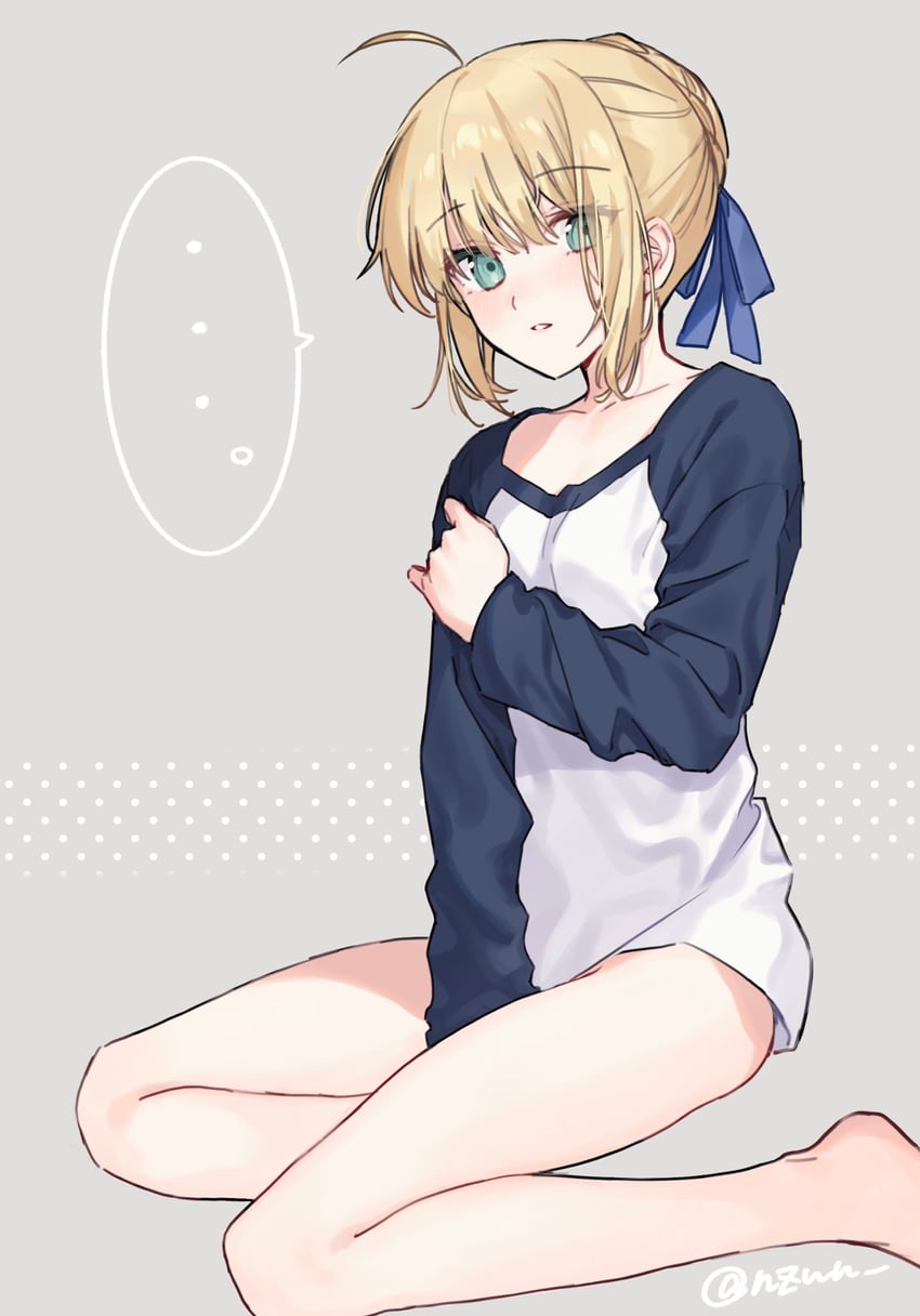 artoria pendragon, saber, and emiya shirou (fate and 1 more) drawn by nozawa_noko