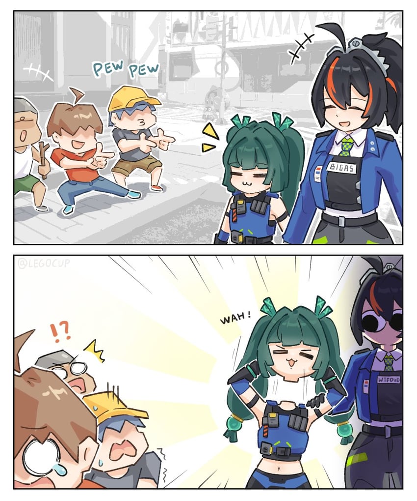 zhu yuan and qingyi (zenless zone zero) drawn by jagos_(legocup)