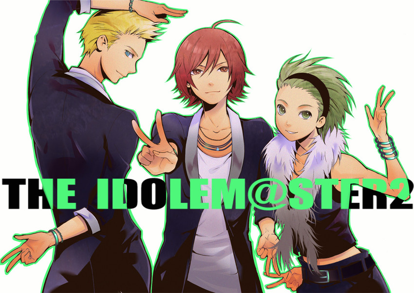 amagase touma, mitarai shouta, and ijuuin hokuto (idolmaster and 1 more) drawn by kuso_bba