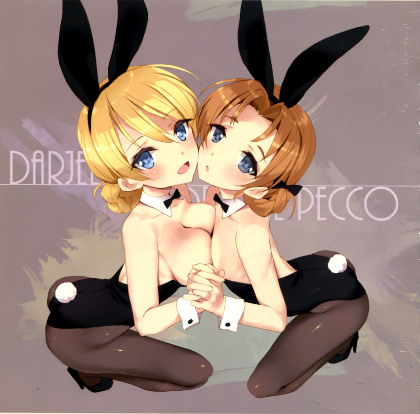 darjeeling and orange pekoe (girls und panzer) drawn by tsurusaki_takahiro