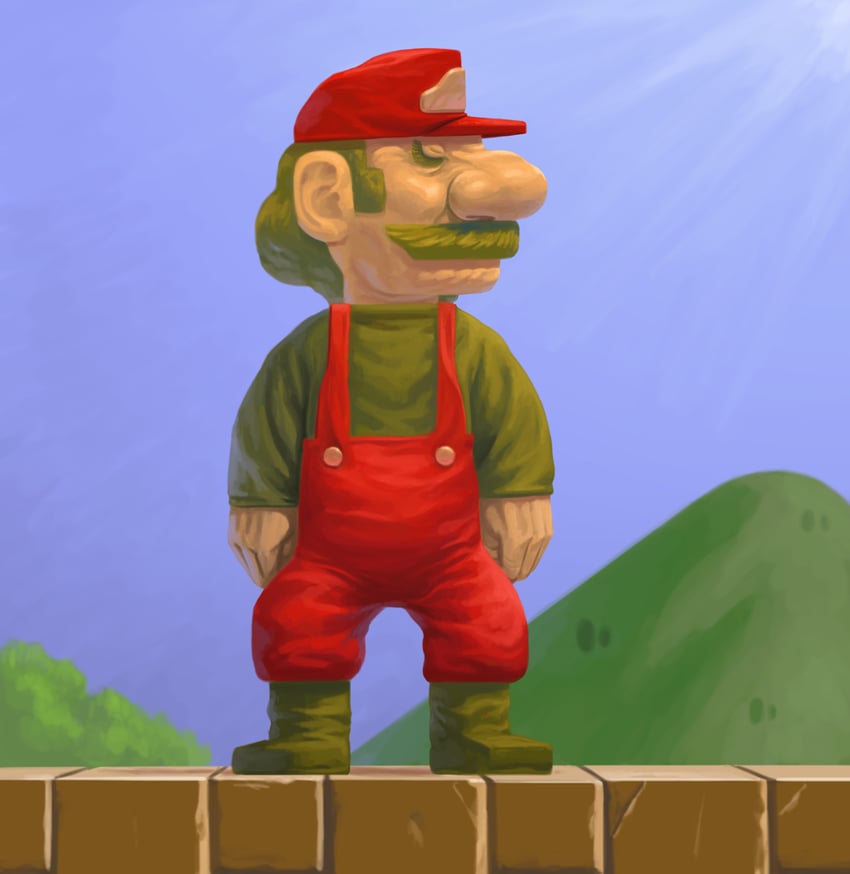 mario (mario and 1 more) drawn by sakkan