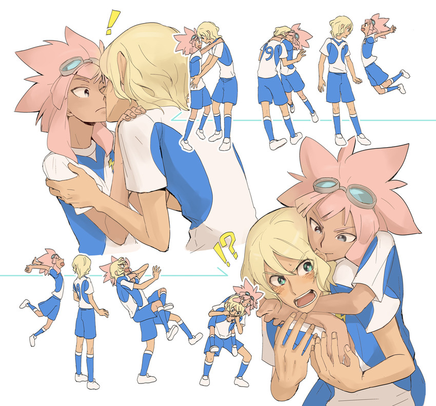 tsunami jousuke and nice dolphin (inazuma eleven go and 2 more) drawn by ibukuro