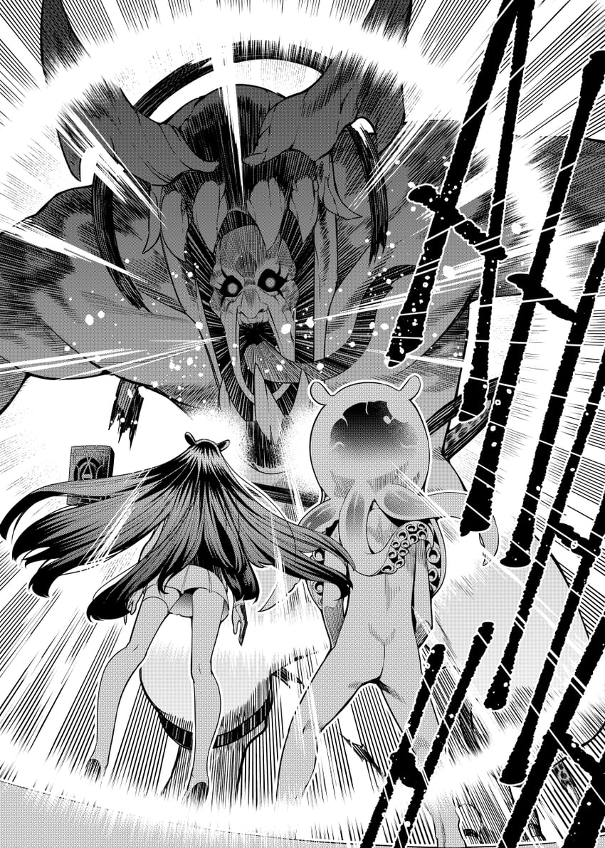 ninomae ina'nis, takodachi, and ao-chan (hololive and 1 more) drawn by morishima_hitoshi