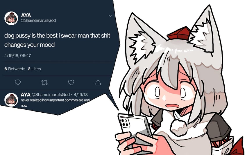 shameimaru aya and inubashiri momiji (touhou and 1 more) drawn by kasuya_baian
