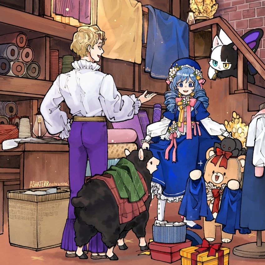 lorna, pan, and simon (mabinogi) drawn by asha_in_erinn