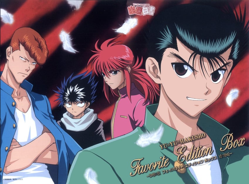 kurama, hiei, urameshi yusuke, and kuwabara kazuma (yu yu hakusho)
