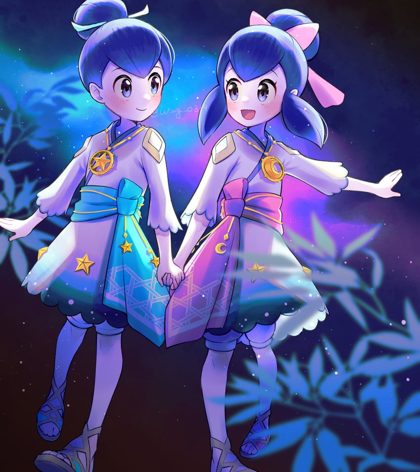 liza and tate (pokemon and 1 more) drawn by wing_(wing_0319)