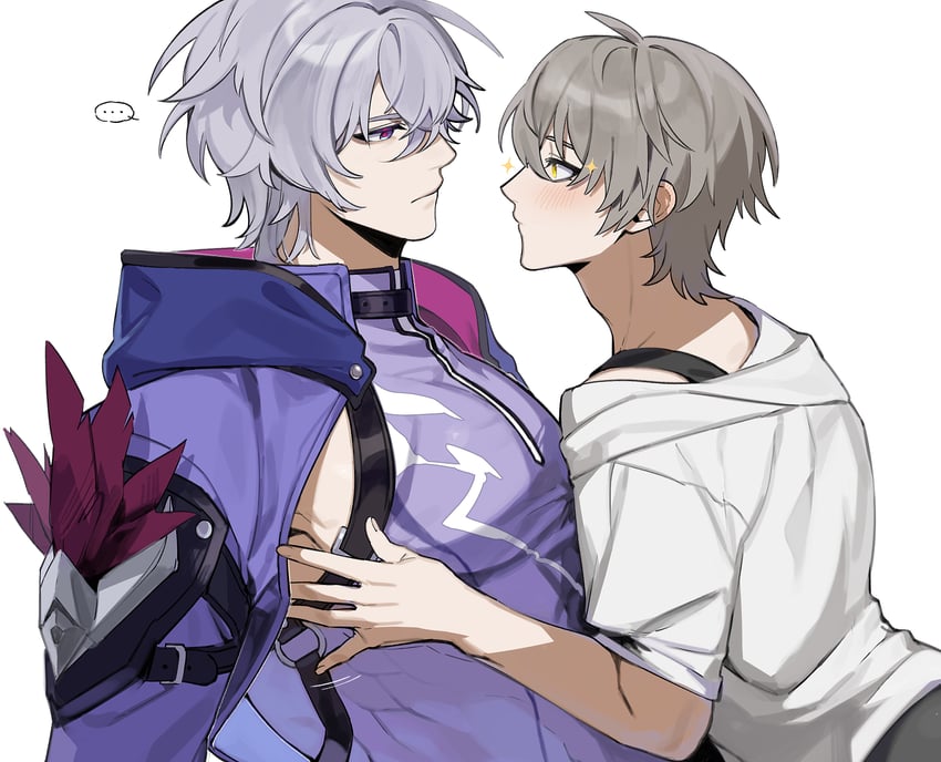 trailblazer, caelus, and moze (honkai and 1 more) drawn by fumei20220904