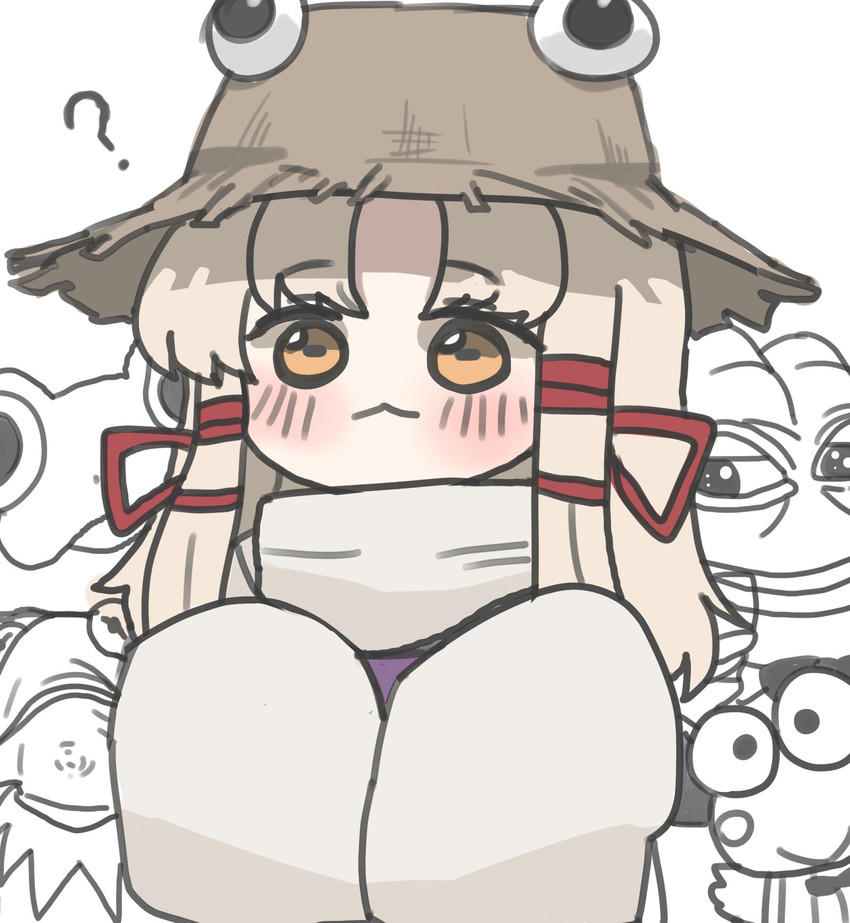 moriya suwako, pepe the frog, hasunoue keroppi, and kermit the frog (touhou and 4 more) drawn by sonic2452