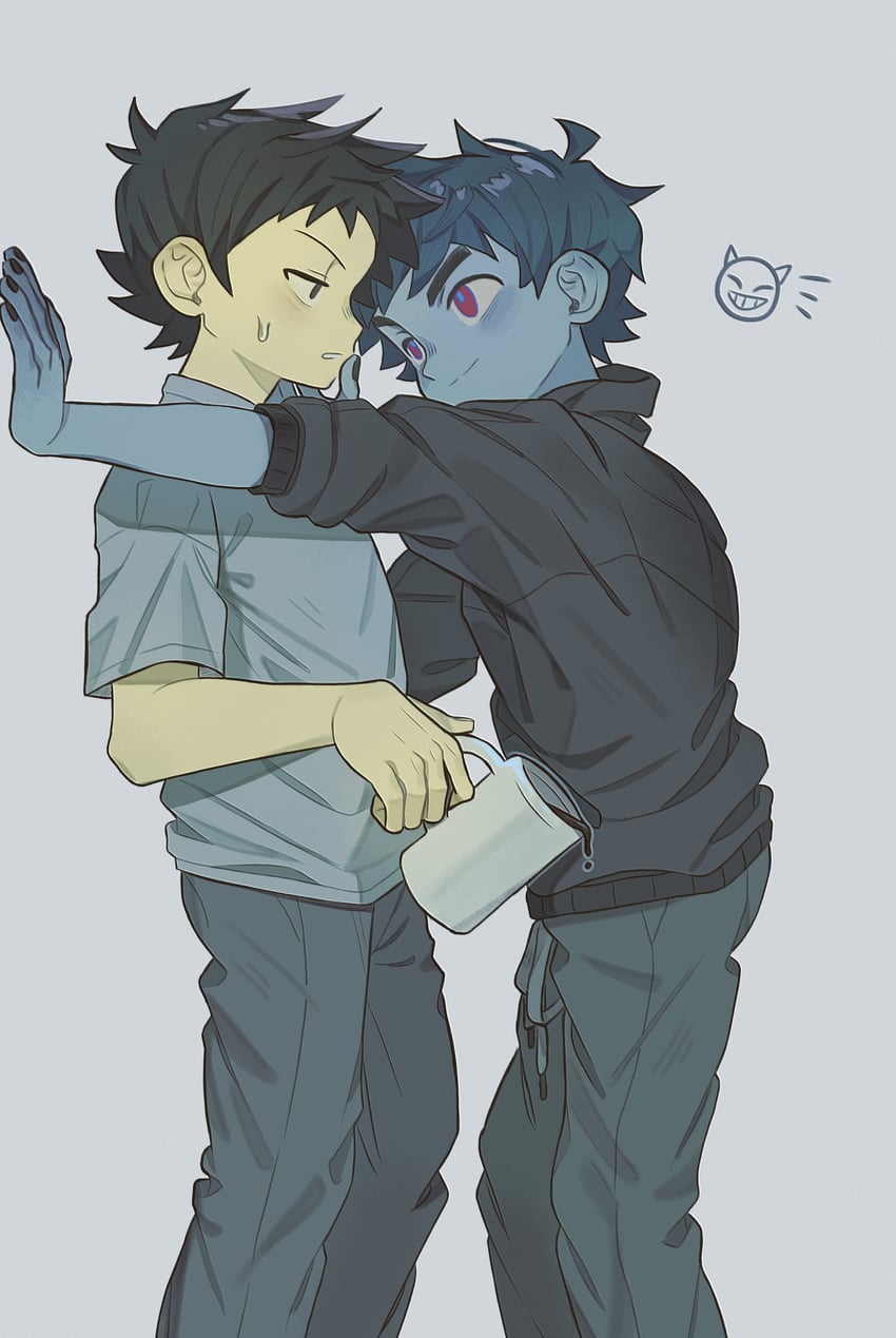 scott pilgrim, wallace wells, and nega scott (scott pilgrim) drawn by xxyang4747