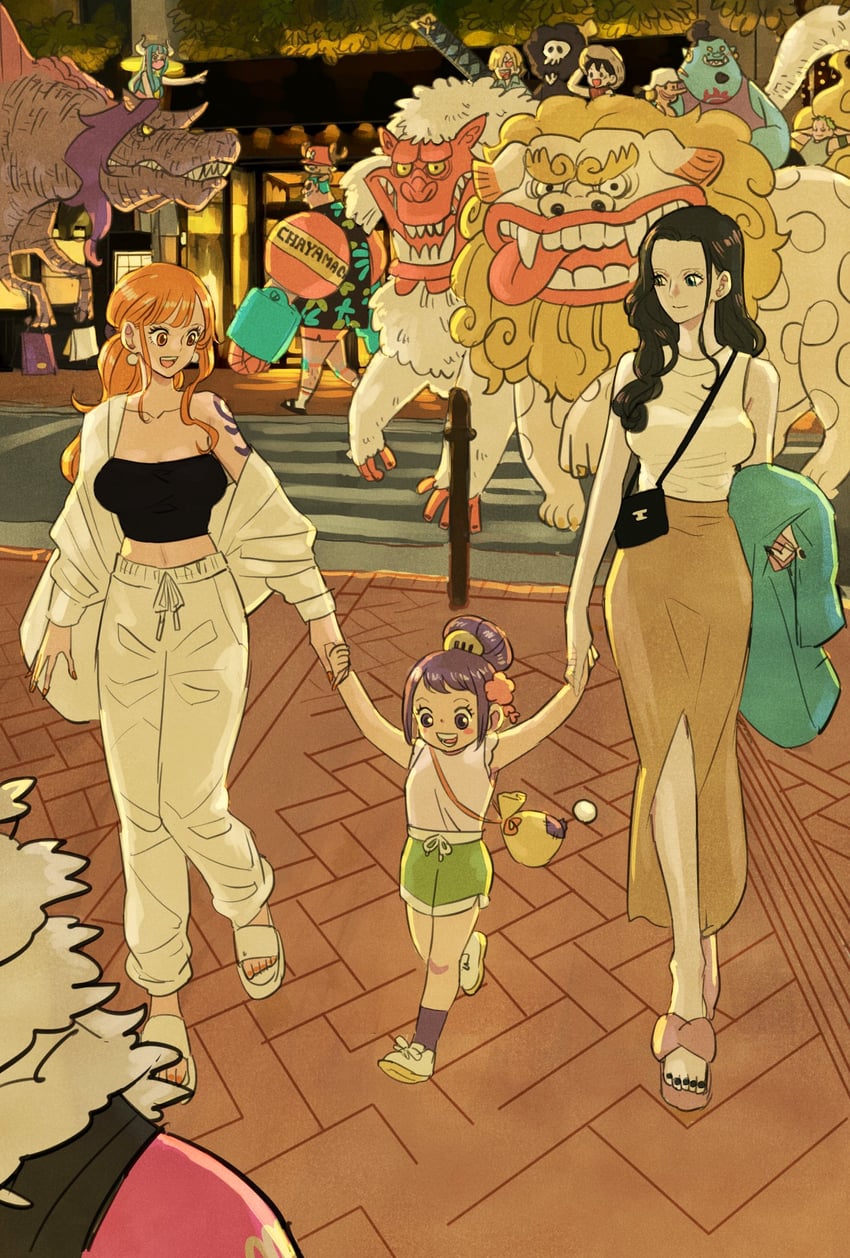nami, monkey d. luffy, nico robin, roronoa zoro, sanji, and 11 more (one piece) drawn by takeuchi_ryousuke