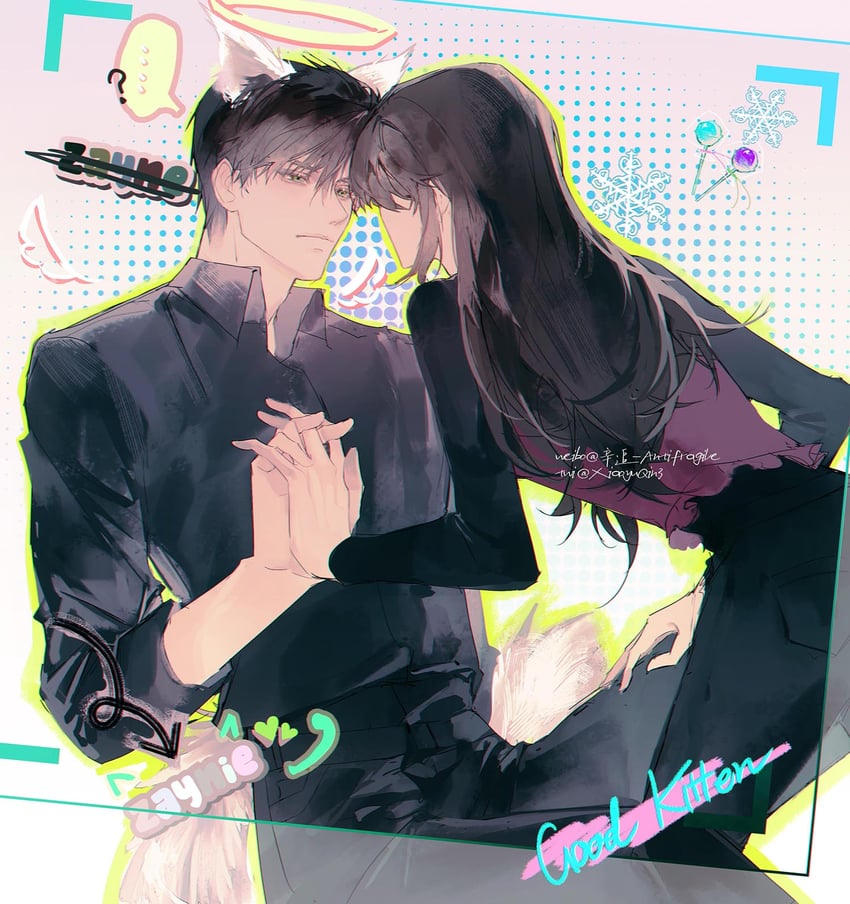 protagonist and zayne (love and deepspace) drawn by ikag