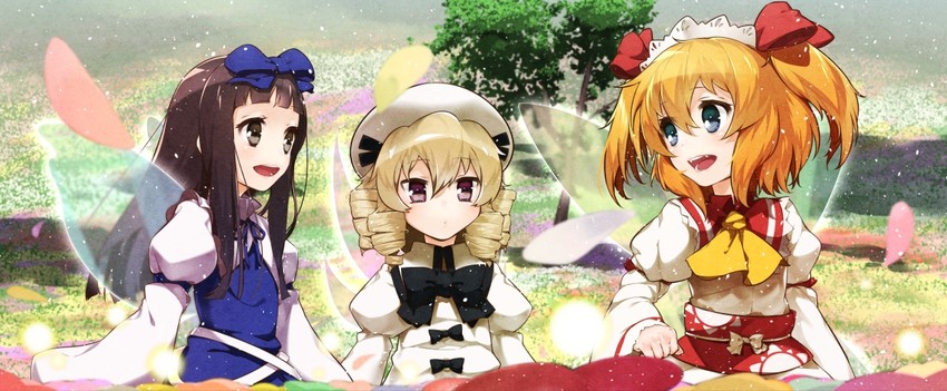 star sapphire, luna child, and sunny milk (touhou) drawn by thomas.yym