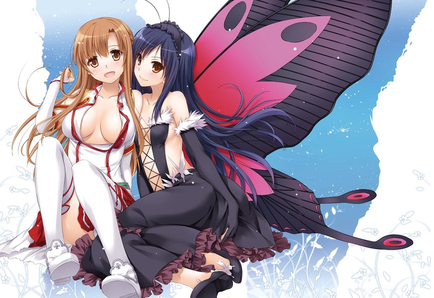 asuna and kuroyukihime (sword art online and 1 more) drawn by nakajima_yuka