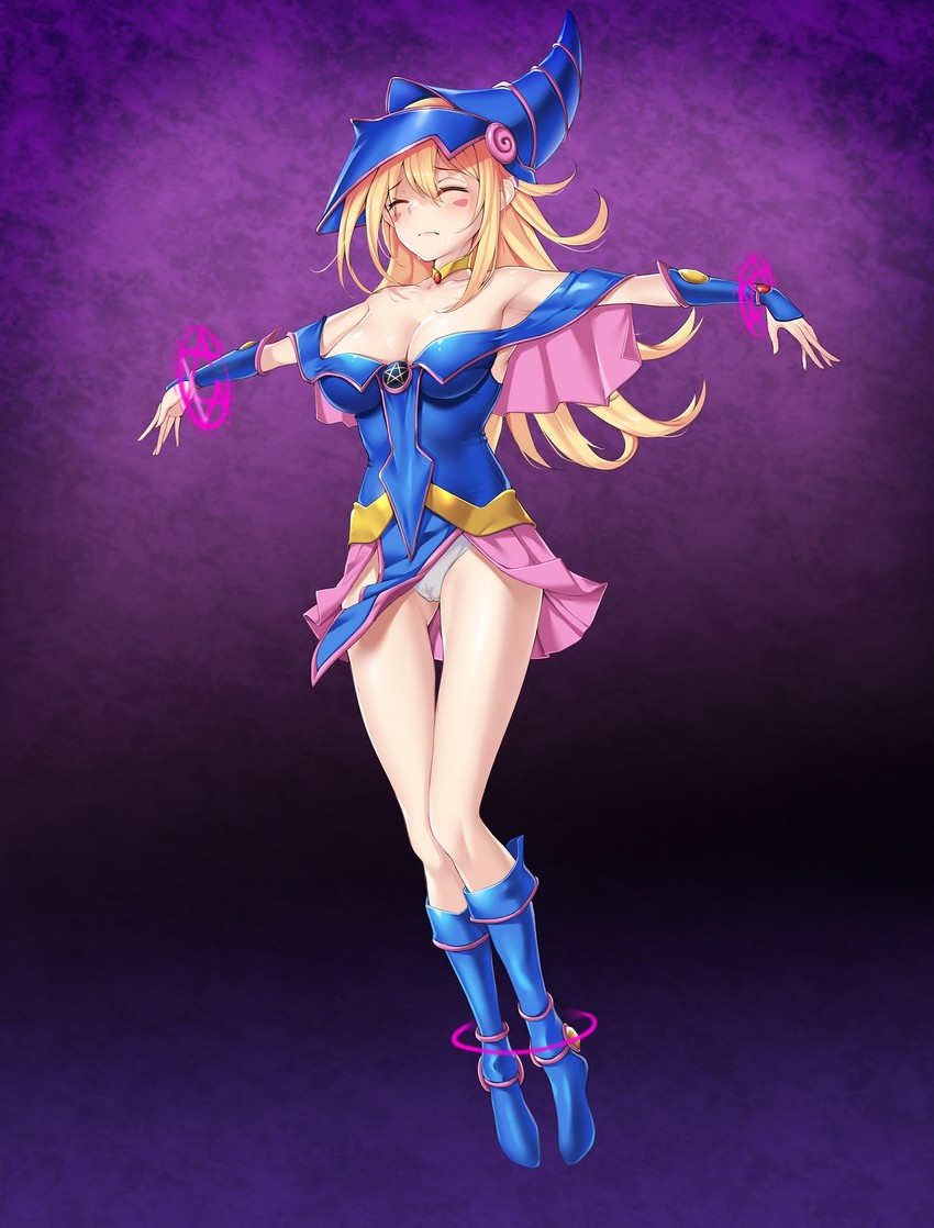 dark magician girl and dark magical circle (yu-gi-oh!) drawn by matrix16