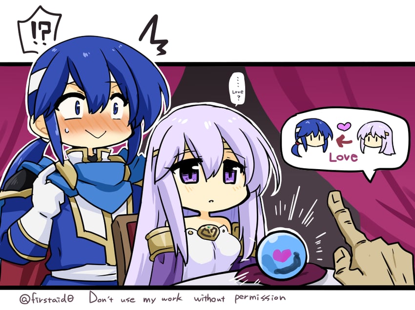 seliph and julia (fire emblem and 2 more) drawn by yukia_(firstaid0)